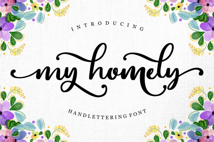 My Homelly | Handlettering Font