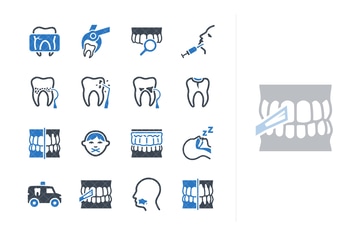 General & Preventive Dentistry Icons - Blue Series