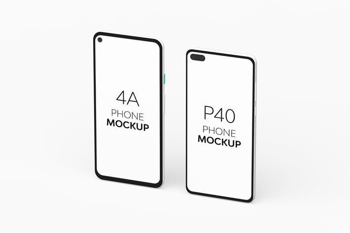 4A Phone & P40 Phone Mockup