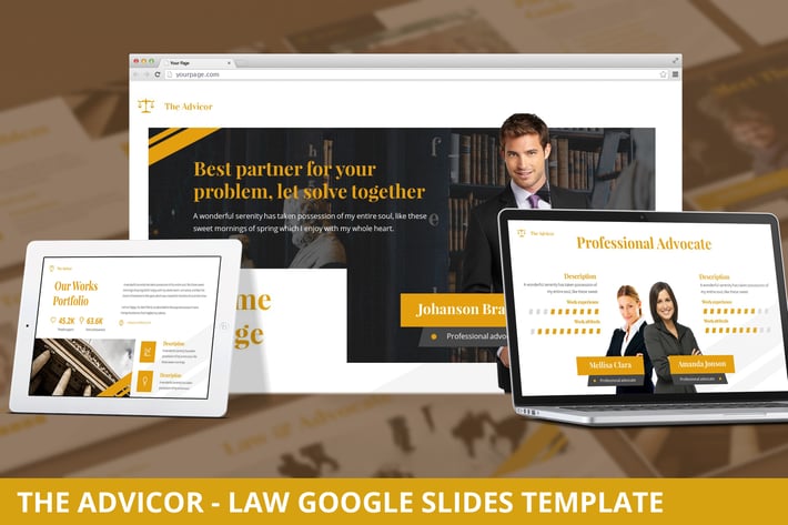 The Advicor - Law Google Slides Template