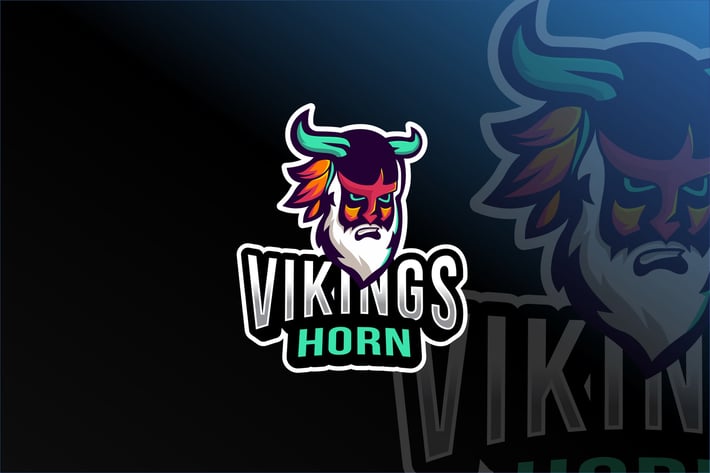 Viking Horn Esport Logo Template