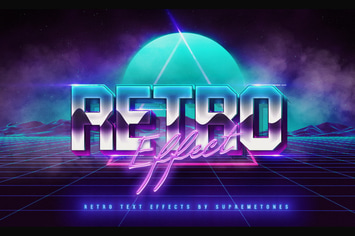 80's Retro Text Effect 