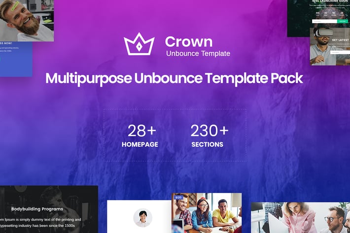 Crown - Multipurpose Unbounce Landing Pages Pack