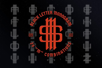 M Black Letter Monogram Logo Vol.3