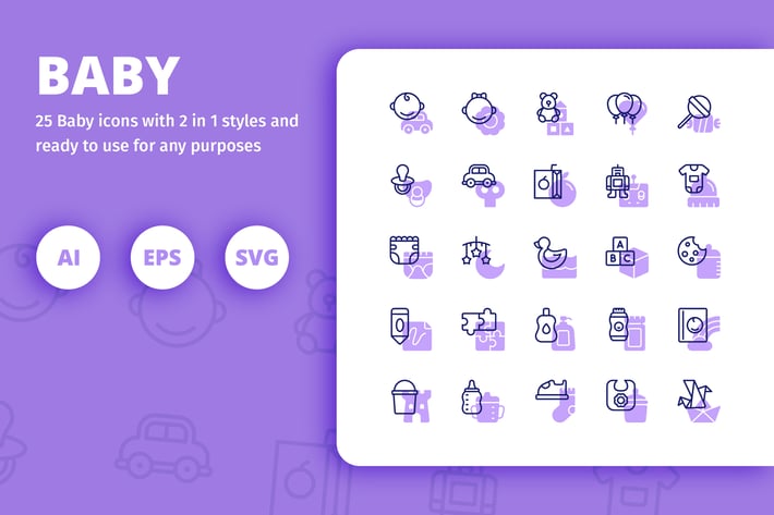 Baby Icons (Line and Solid)