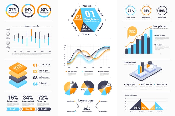 Modern Infographics design collection