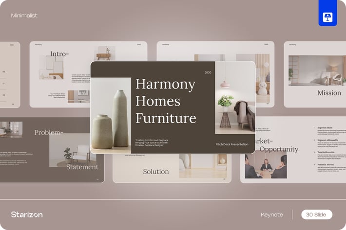 Cream Brown Minimalist Furniture Pitch Deck • 005