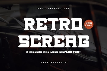 Retro Screag - Logo Display Font