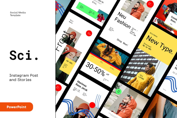 Urban Fashion Instagram Kit Powerpoint Template