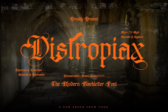 Distropiax - Modern Blackletter Font