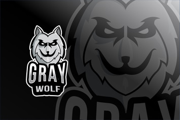 Gray Wolf Esport Logo Template