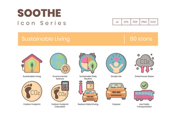 Sustainable Living Icons
