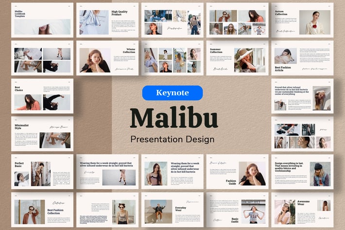 Malibu - Lookbook Presentation Template Keynote