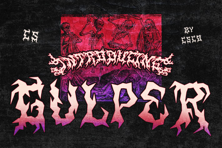 Gulper – Black Metal Font