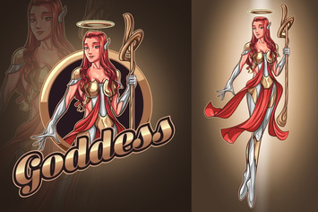 Goddess - Sports and Esports Girl Mascot Logo