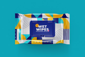 Wet Wipes Mock-Up Template
