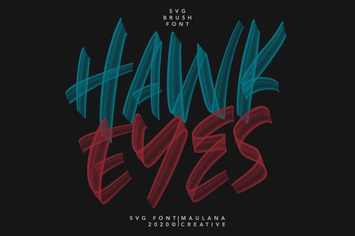 Hawkeyes SVG Brush Handmade Font Typeface Vector