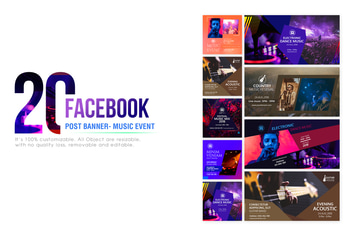 20 Facebook Post Banner - Music Event