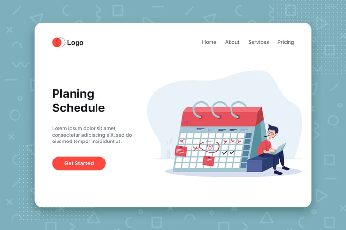 Planing Schedule flat vector illustration concept