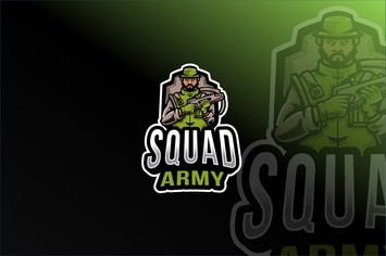 Squad Army Esport Logo Template