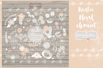 Vector floral clip arts