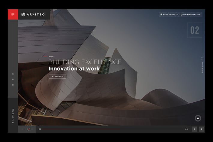 Arkiteq - Premium Architecture Website Slider