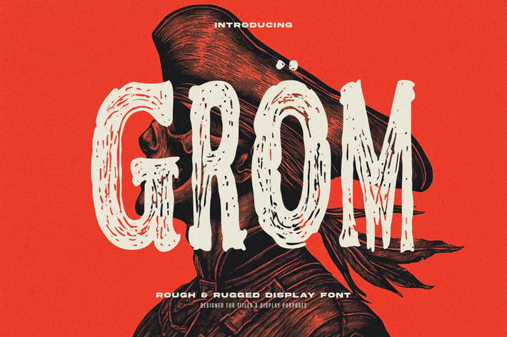 Gröm - Tall Grunge Display Font