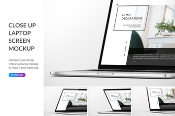 Close Up Laptop Mockup