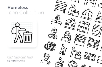 Homeless Outline Icon