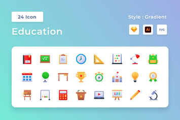 Education Gradient Icon