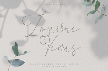 Louvre and Venus - Romantic Signature Font
