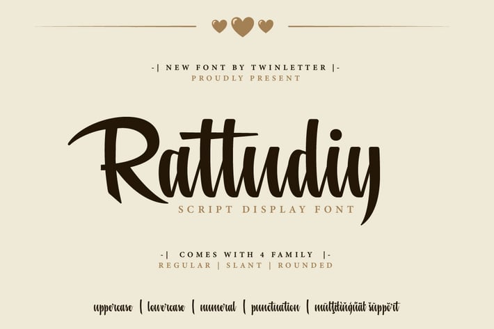 Rattudiy - Script Font