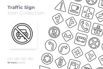 Traffic Sign Outline Icon