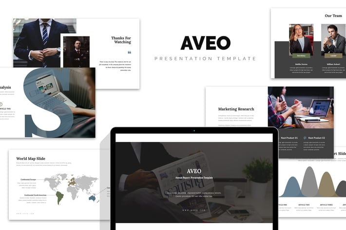 Aveo : Sales & Marketing Report Powerpoint