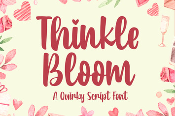 Thinkle Bloom - a Quirky Font