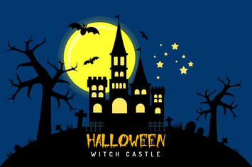 Halloween Witch Castle - Illustration Background