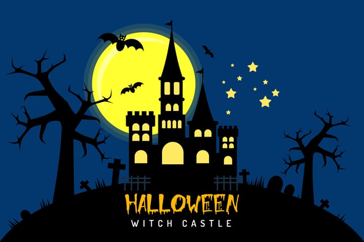 Halloween Witch Castle - Illustration Background