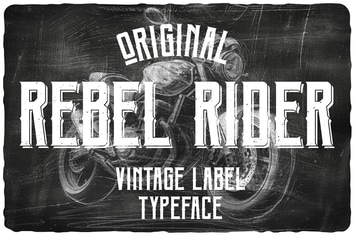 Rebel Rider Vintage Label Font