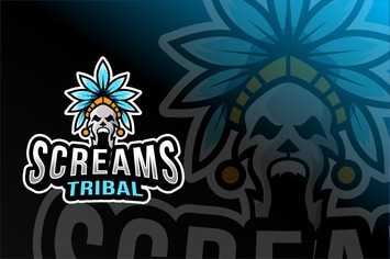 Tribal Screams Esport Logo Template