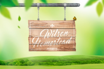 Hanging Wooden Sign Mockup