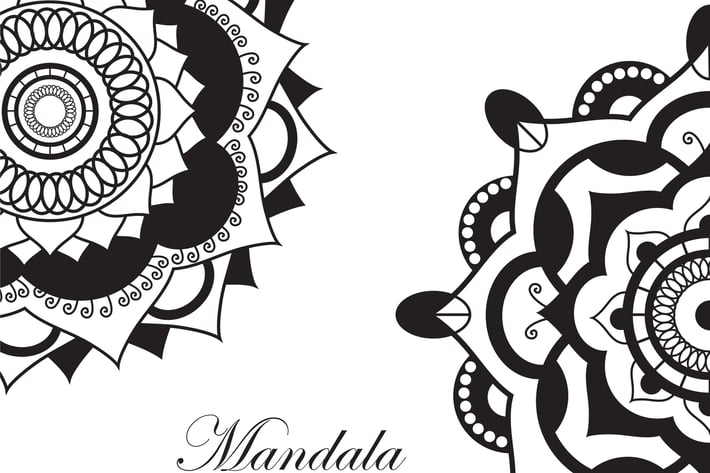 Mandala.Pagan symbol. Schematic representation 