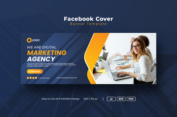 Marketing and Business Facebook Cover Template