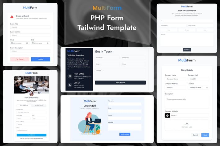 MultiForm - Tailwind CSS PHP Form Template