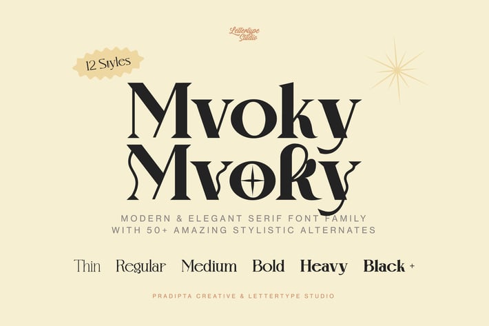 Mvoky Modern & Elegant Serif Family