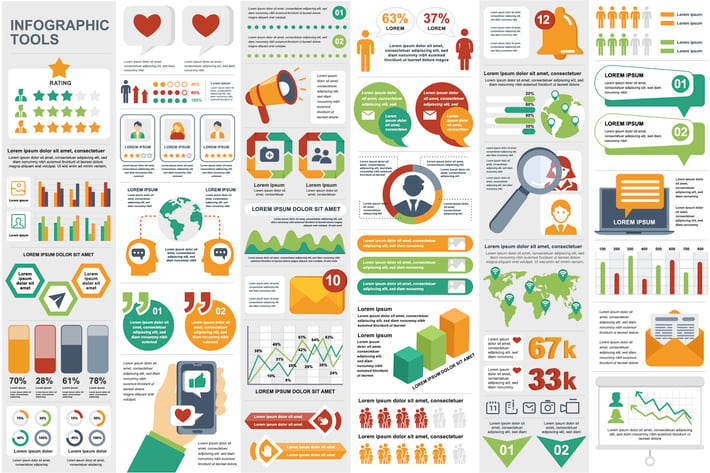 Social Media Infographic Elements Template