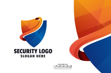 Abstract Security Gradient Logo Template
