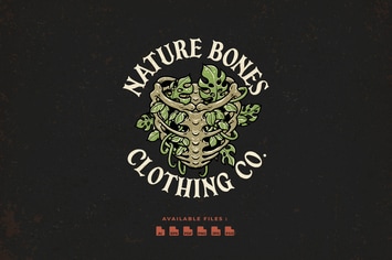 Nature Bones Hand Drawn logo