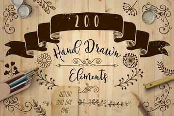 Decorative Elements. Vector, PNG