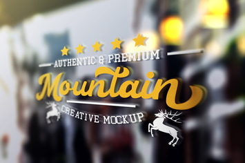 YDM Shop Window Logo Mockup