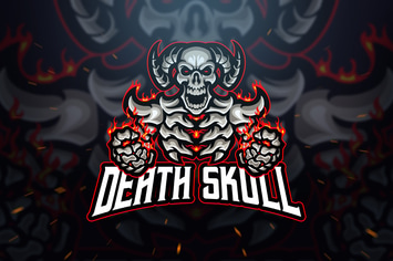 Death Skull Logo and Esport Logo Template